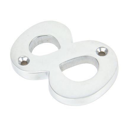 Satin Chrome Numeral 8