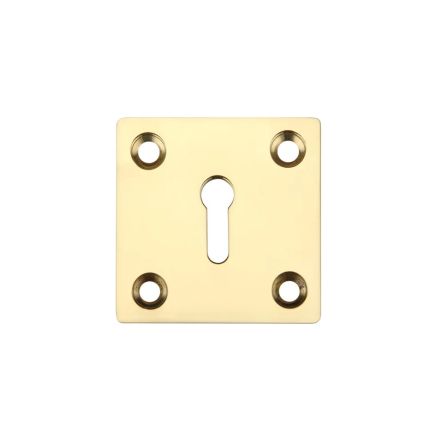 Zoo Hardware Square Standard Profile Escutcheon 50mm - Polished Brass