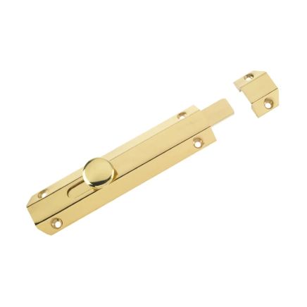 Zoo Hardware Surface Bolt 150mm - Polished Brass