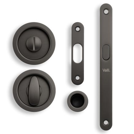 Valli Radius Sliding Door Set - Dark Bronze PVD