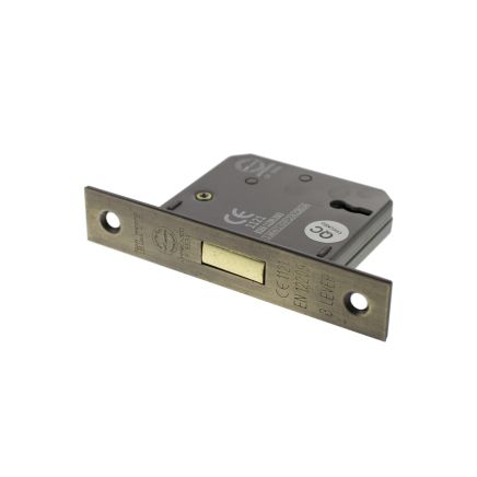 Atlantic 3 Lever Key Deadlock [CE] 3" - Matt Antique Brass