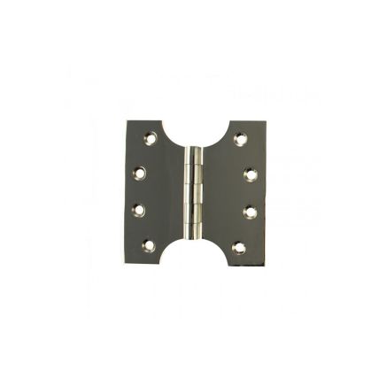 Atlantic (Solid Brass) Parliament Hinges 4" x 2" x 4mm - Polished Nickel (Pair)