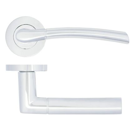 Zoo Hardware Andorra lever on rose - Polished Chrome
