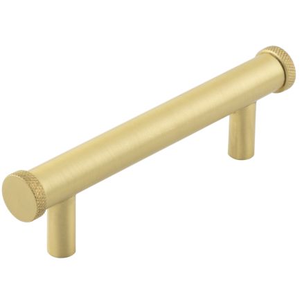 Hoxton Wenlock Cabinet Handles 96mm Ctrs Satin Brass - By Frelan Hardware - HOX150SB