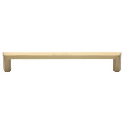 Heritage Brass Cabinet Pull Hex Profile Design 254mm CTC Satin Brass Finish