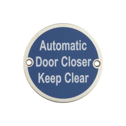 Stainless Steel Automatic Door Closer Keep Clear 75mm Satin Stainless Steel - By Frelan Hardware - JS111SSS