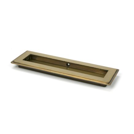 Aged Brass 175mm Art Deco Rectangular Pull