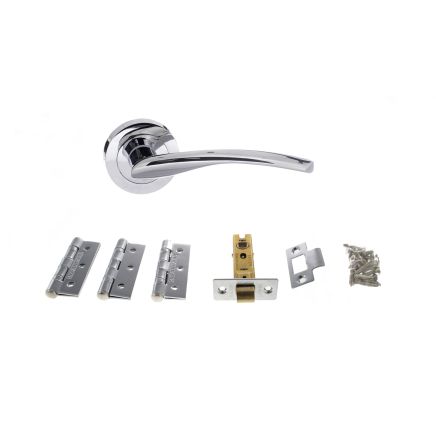 Atlantic Arizona Dorpac (2.5" Latch, 3"x2" Hingesx3) - Polished Chrome