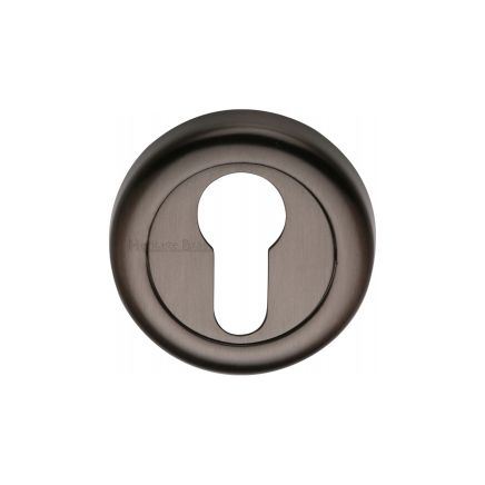 Heritage Brass Euro Profile Cylinder Escutcheon Matt Bronze Finish
