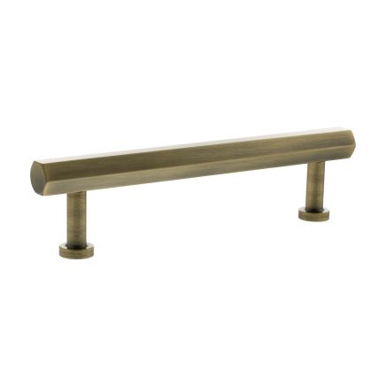 Millhouse Brass Pennington Hexagonal T-Bar Cabinet Pull Handle 128mm - Antique Brass