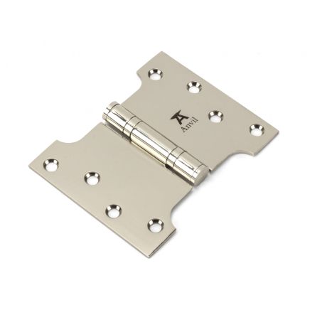 Polished Nickel 4" x 3" x 5" Parliament Hinge (pair) ss