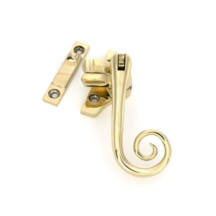 Polished Brass Night-Vent Locking Monkeytail Fastener (Steel Window)