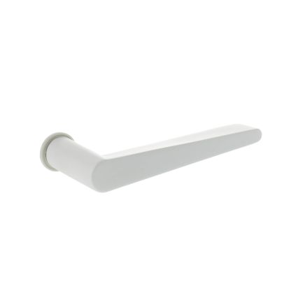 Tupai Rapido 5S Line Torrao Lever Door Handle on Concealed Round Rose - White (Pair)
