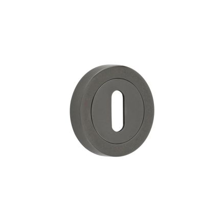 Jedo Designer Standard Keyway Escutcheons on 50mm Round Rose Black Nickel - By Frelan Hardware - JV503BN