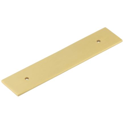 Hoxton Fanshaw Backplates for Cabinet Handles 140x30mm Satin Brass - By Frelan Hardware - HOX5050SB