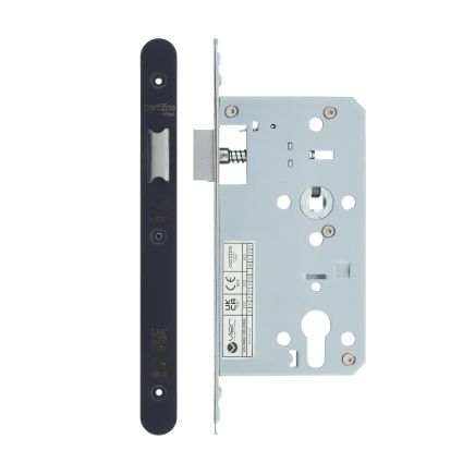 Zoo Hardware 2 Piece - DIN latch - backset 60mm - radius - Black