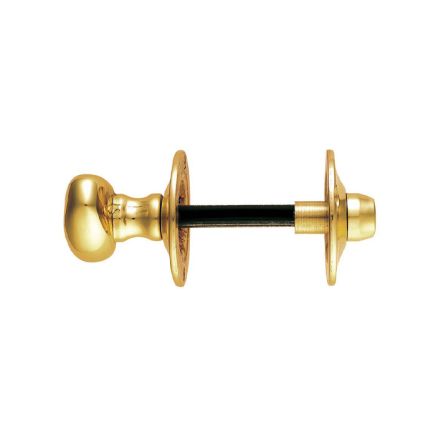 Oval Thumb Turn With Coin Release  - Polished Brass