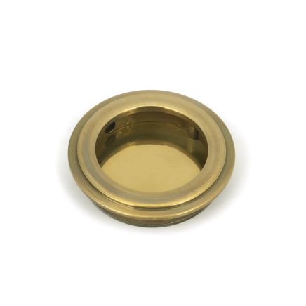 Aged Brass 60mm Art Deco Round Pull