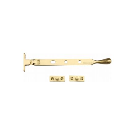 Heritage Brass Casement Window Stay Ball Design 8" Satin Brass Finish