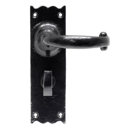 Black Cottage Lever Bathroom Set