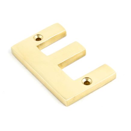 Polished Brass Letter E
