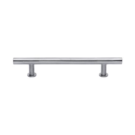Heritage Brass Cabinet Pull T-Bar Design with 16mm Rose 160mm CTC Satin Chrome Finish