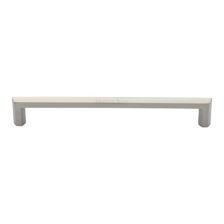 Heritage Brass Cabinet Pull Hex Profile Design 203mm CTC Satin Nickel Finish