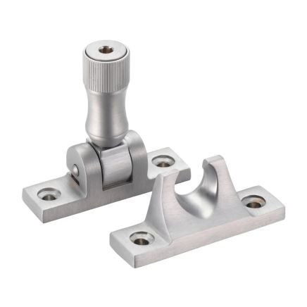 Zoo Hardware Brighton Pattern Sash Fastener - Locking Version - Satin Chrome
