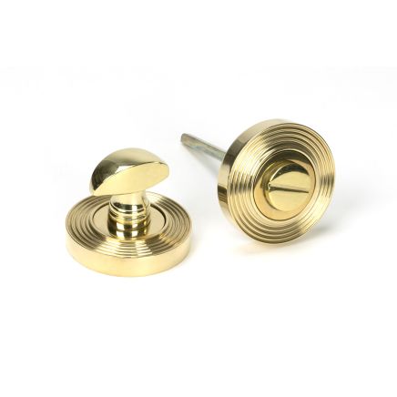 Polished Brass Round Thumbturn Set (Beehive)