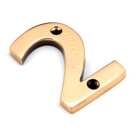 Polished Bronze Numeral 2