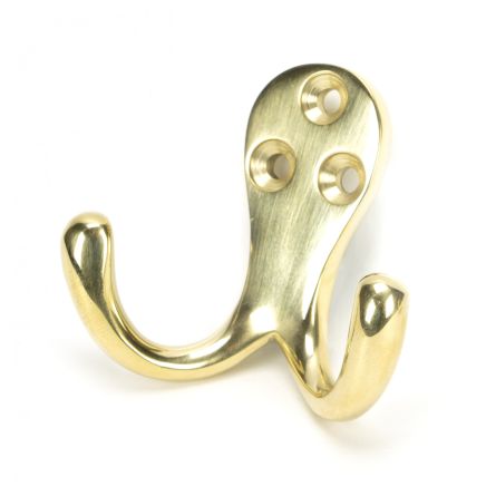 Polished Brass Celtic Double Robe Hook
