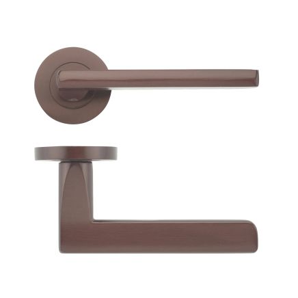 Zoo Hardware Venice lever on round rose - Etna Bronze