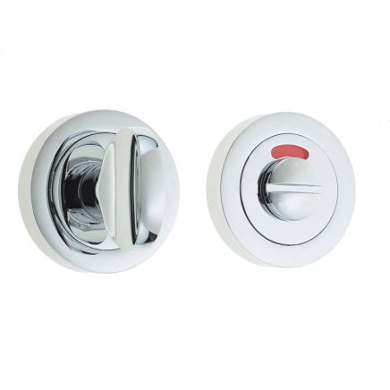 Jedo Designer Turns & Releases 50mm Round Rose with Indicator 50x10mm Polished Chrome - By Frelan Hardware - JV421PC
