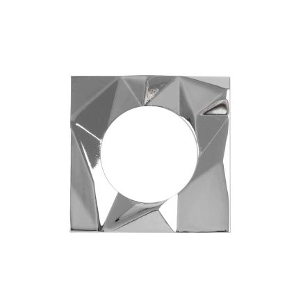 Zoo Hardware Spare Frattura Lever Square Rose Pack - Polished Chrome