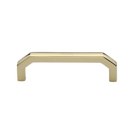 Heritage Brass Cabinet Pull Hex Angular Design 101mm CTC Polished Brass Finish