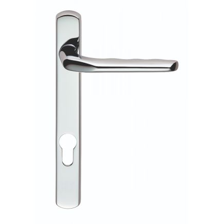 Narrow Plate With Straight Lever 92mm c/c - Polished Chrome