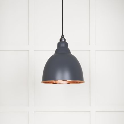 Smooth Copper Brindley Pendant in Slate