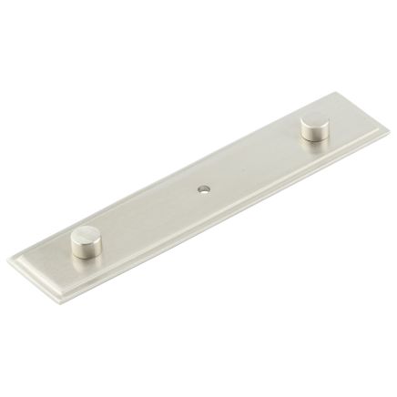 Rushton Backplate for Cupboard Knobs 140x30mm Satin Nickel - By Frelan Hardware - HOX6090SN