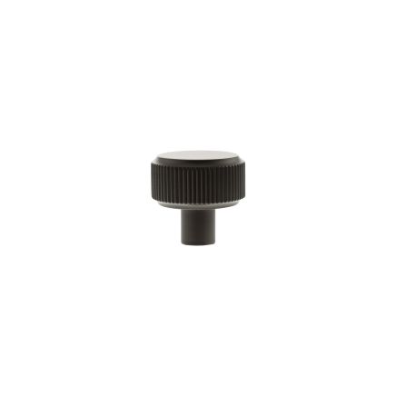 Millhouse Brass Battersea Linear Round Cabinet Knob Handle - Urban Dark Bronze