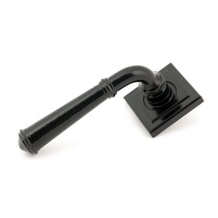 Black Regency Lever on Rose Set (Square)