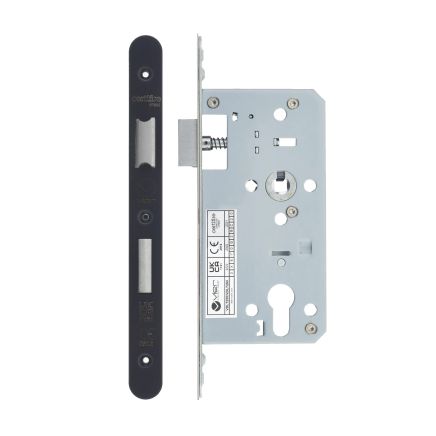 Zoo Hardware 2 Piece - DIN euro sashlock - 72mm c/c - backset 55mm - radius - Black