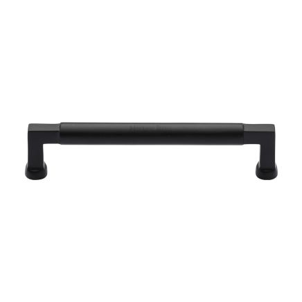 Heritage Brass Cabinet Pull Bauhaus Design 160mm CTC Matt Black Finish