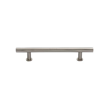 Heritage Brass Cabinet Pull T-Bar Design with 16mm Rose 128mm CTC Satin Nickel Finish