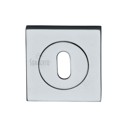 Sorrento Keyhole Square Escutcheon Polished Chrome finish