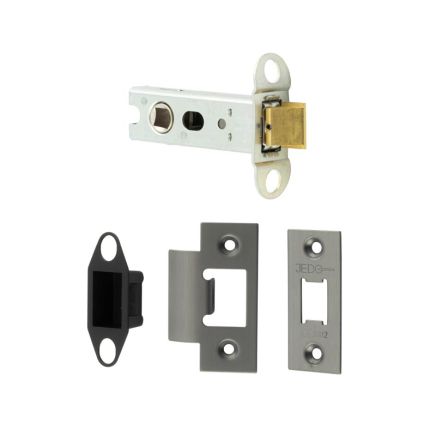Jedo Heavy Duty Tubular Latches - 45 Degree Short Travel 76mm Gun Metal - By Frelan Hardware - JL-HDT76GM