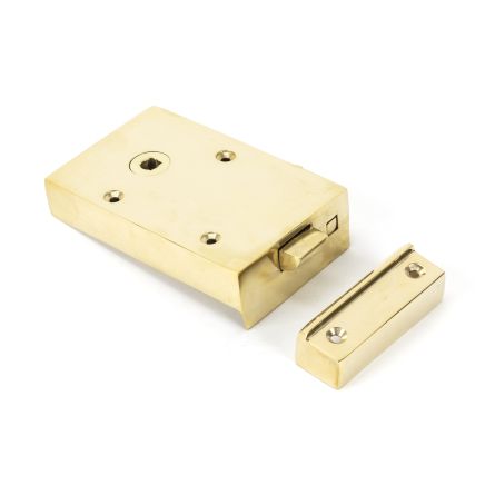 Polished Brass Left Hand Bathroom Latch