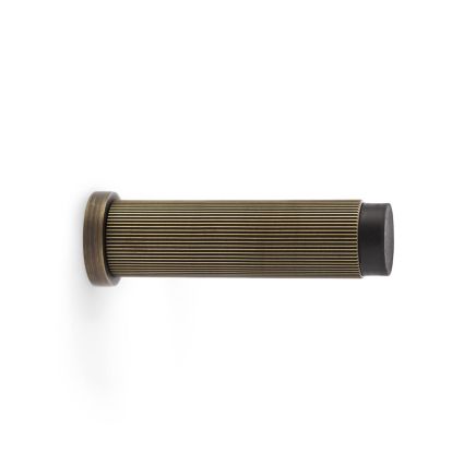 Alexander & Wilks - Reeded Projection Door Stop - Antique Brass