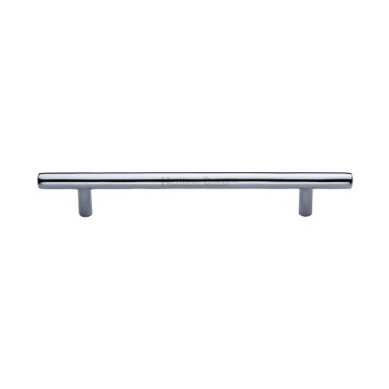 Heritage Brass Cabinet Pull Bar Design 160mm CTC Polished Chrome Finish