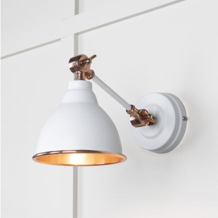 Smooth Copper Brindley Wall Light in Flock