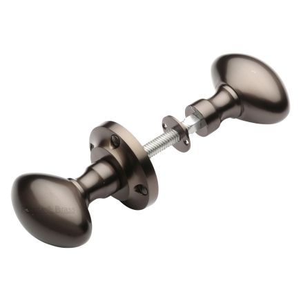 Heritage Brass Suffolk Rim Knob Matt Bronze finish